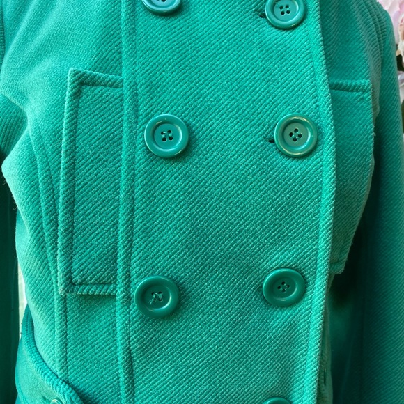 Green pea coat jacket - Picture 5 of 7